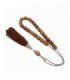 Cocowood worry beads with inserted decoration, elegant finish, code 130