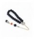 Obsidian worry beads for Virgo sign, elegant finish, code 173