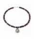 Sterling silver necklace with amethyst, code K-35