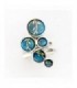 Sterling silver enamel ring, bubbles, code RG2706-12-43