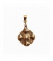 Gold plated sterling silver pendant with zircon,code M-4