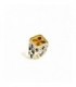 Sterling silver ring with gold plated top cross, byzantine design, code DΕ-268
