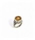 Sterling silver ring with gold plated 8 pointed star, byzantine design, code DΕ-270