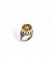 Sterling silver ring with gold plated 8 pointed star, byzantine design, code DΕ-270