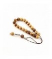 Olive wood komboloi, simple bead finish, code 871