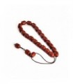 Red Jasper worry beads komboloi, simple bead finish, code 881