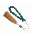 Green aventurine worry beads, elegant finish, code 407