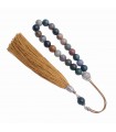 Indian Agate worry beads, classic finish, code 81