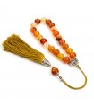 Red agate worry beads efhantro for the sign of Aries, classic finish, code 779