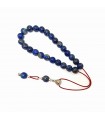 Lapis lazuli efhantro worry beads, simple bead finish, 636