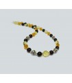 Baltic amber, multi color, necklace, code K-43