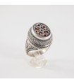 Ασημένιο δαχτυλίδι, με καρνεόλη, κωδ. Δ-285