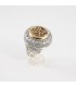 Ασημένιο δαχτυλίδι, με επιχρυσωμένη ροζέτα, κωδ. ΔΕ_296