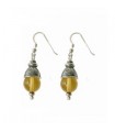 Sterling silver earrings with amber,SK-1