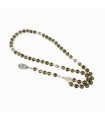 Smokey Quartz Rosary with sterling silver accessories, code 986