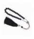 Obsidian worry beads for Aries, classic finish, code 201