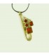 Alloy pendant with Carnelian semi precious stone, code M_164