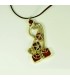 Alloy pendant with Carnelian semi precious stone, code M_170