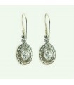 Dangle sterling silver earrings with garnet or zircon, S_44