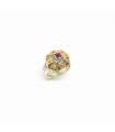 Sterling silver & gold ring with garnet, code DX-54