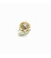 Sterling silver & gold ring with zircon, code DΧ-87