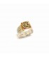 Sterling silver & gold ring band, code DΧ-33