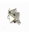 Sterling silver brooch in butterfly shape, code Κ-1