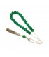 Green agate worry beads, elegant finish, code 64