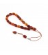 Carnelian worry beads efhantro, simple bead finish, code 493