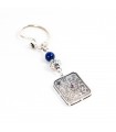 Silver key ring, design based on Skyros embroideries, code P_4