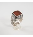 Sterling silver ring with Carnelian, code D-292