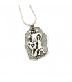 Sterling silver pendant  with Garnet semi precious stone, code R-13