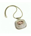 Handmade sterling silver & gold K_9 pendant, code M_50.2