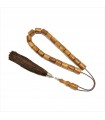 Coco wood komboloi with sterling silver,  code 118