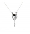 Sterling silver pendant in angel shape with semi precious stones, code MK-23