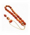 Apple coral worry beads, simple bead finish, code 236