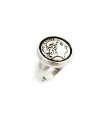 Sterling silver ring with the head of the Alexander the Great, code D-232