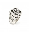 Sterling silver ring with Cross, byzantine design, code D-271