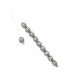 Sterling silver Begleri beads with the cross symbol, code 220