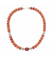 Sponge coral necklace with sterling silver, code K_50