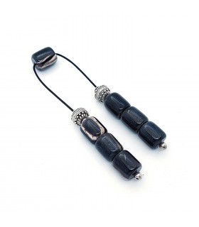 Animal's horn begleri beads with sterling silver accessories, code 313