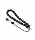 Black coral worry beads, elegant finish, 783