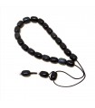 Obsidian komboloi - worry beads, simple bead finish, code 247
