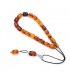Baltic amber komboloi - worry beads, in cognac color, code 404