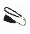 Obsidian worry beads for Aries, classic finish, code 119