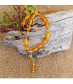 Baltic amber komboloi - worry beads, in cognac color, code 162