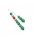 Green aventurine and Carnelian semi precious begleri beads, code 256