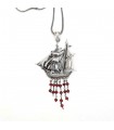 Sterling silver pendant  with a ship