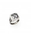 Sterling silver ring with bird