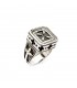 Sterling silver ring with Cross, byzantine design, code D-265